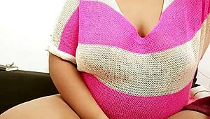 This sexy girl shows off her big tits