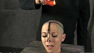 Oh, the painful clamping on her beautiful milk sacks while she sucks cock in doggystyle!