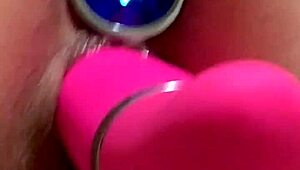 Real Homemade Sex with Dildo Squirting Action