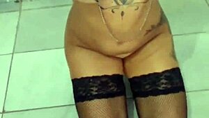 Husband's wife exhausted when visitor arrives, watch what he does with the submissive married lady