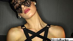 nicole gets dominated by a big cock stud and creampied