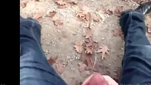 Amateur Titjob In Public Park!