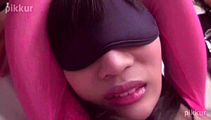 asian babe masturbates with vibrator then blows and swallows cum