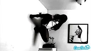 latina step sister seduced by teen for lesbian fucking in dorm