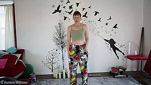 yoga lesson with mature european 😊