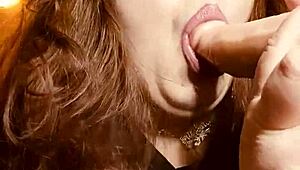 ariesbbw's wet mouth deepthroats dildo with emotional pleasure. Fat BBW toys fun.