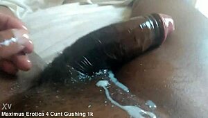 Maximus erotica features a black cunt gusher in horny action