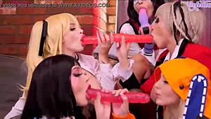 kakegurui group sex with 5 girls and 2 boys 😈