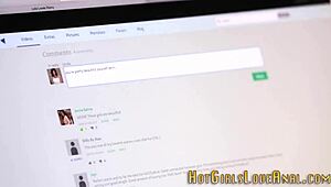 Horny lesbians feel first anal pleasure.