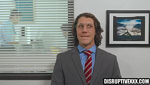 Awkward Gay Clerk Crushes on Athletic Colleague at Office.