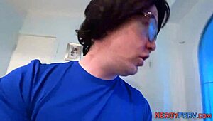 I'm a Leeds nerd getting head from a tricked British girl.