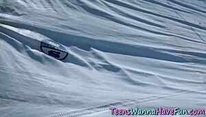 Amateur Teens Boldly Stroke Massive Cock in Reality