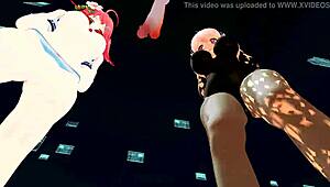 Mmd Four Girls Sing and Undress