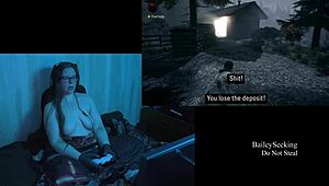 Voluptuous BBW explores Alan Wake's world in the nude