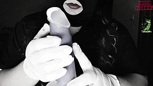 Fuming chubby spanish amateur with natural tits and kinky masked toys