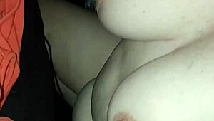 Wife explores toys in solo play