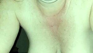 Wife explores toys in solo play