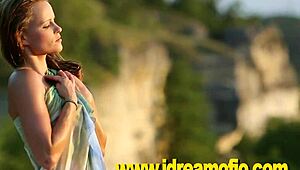 Jo enjoys a peaceful solo moment outdoors on the cliff