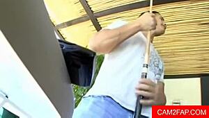 hey, this teen is getting gangbanged rough and creampied in a wild orgy.