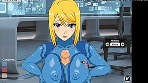 Zero Suit Samus Titty Fuck In Anime Game Costume