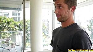 bored elena koshka spends time with step brother