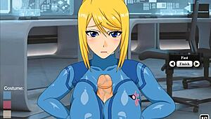 Zero Suit Samus Titty Fuck In Anime Game Costume