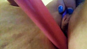 Toying clips showing my creamy wet cunt dripping with excitement while using a dildo. My solo masturbation leaves a messy delight.