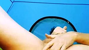 Sloppy Outdoor Masturbation Leading To Intense Orgasm