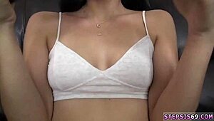 my annoying stepbro strokes his big white dick while teen sucks it