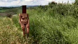 Hey, check out my public flashing in this white outfit while walking around