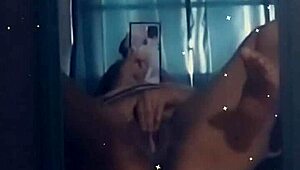 Kharmas says, 'Look at my pussy reflection, worship my huge ebony ass.'