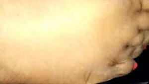 Hey, check out this intense footjob session