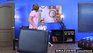 Dirty masseur Julia Ann works Lucas Frost for pleasure