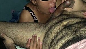 Watch This Submissive Morocha Give Intense Blowjob!