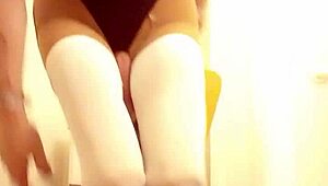 What makes this mature shemale slut masturbate her big cock like that?