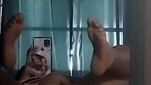 Kharmas says, 'Look at my pussy reflection, worship my huge ebony ass.'