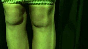 Hey, watch this bound babe get punished by lezdom with dildos and bdsm toys