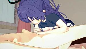 Yuuka's thicc thighs in blue archive 3d hentai excite deeply