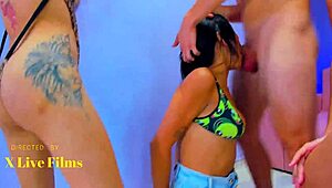 Little Whores Line Up To Suck Dick