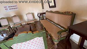 Latina Student With Big Ass Undresses During University Trip POV!