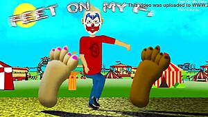 Flipflop the clown dominates with feet on face in rap