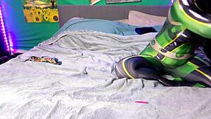 Froppy's cosplay outfit gets damaged during a passionate sexual encounter