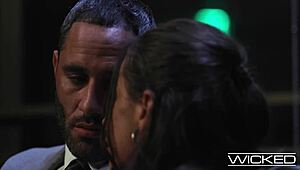 this wicked babe april olsen rides and gets fucked doggystyle, deepthroating that big cock. adorable and horny.