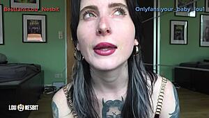 Horny stepmother Lou Nesbit and Lia Louise peg you with a strapon