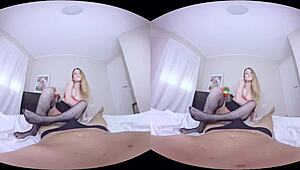 Virtualrealporn's enticing stockings play
