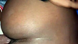 The young ebony teen DEEPTHROATS the cock before getting a CREAMPIE in this favorite scene