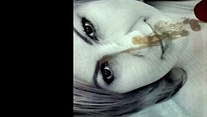 European Homemade Facial Session With Mature Hungarian Milf.