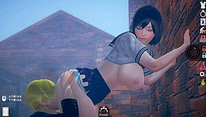 【性格機械的で無感情】 Ai〇女プレイエロ動画 可愛いショートカット黒髪爆乳jk編 エッチシーンあり リアル3dcgエロゲーム【ヘンタイゲーム 】