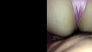 i feel so slutty in stockings, spanking my bent over ass with toys