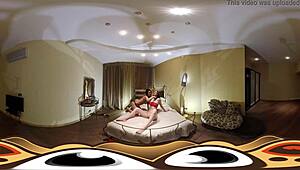 Hot lesbians dive into a bdsm scene in vr.